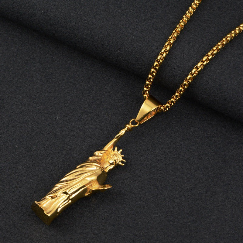 14-karat gold Statue of Liberty necklace