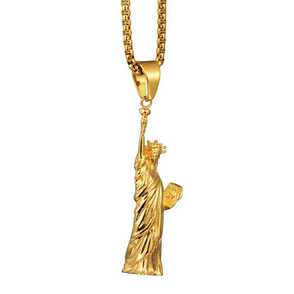 14-karat gold Statue of Liberty necklace