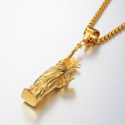 14-karat gold Statue of Liberty necklace