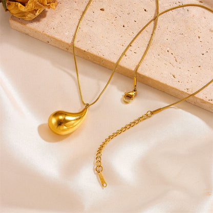 14K gold solid drop collarbone chain