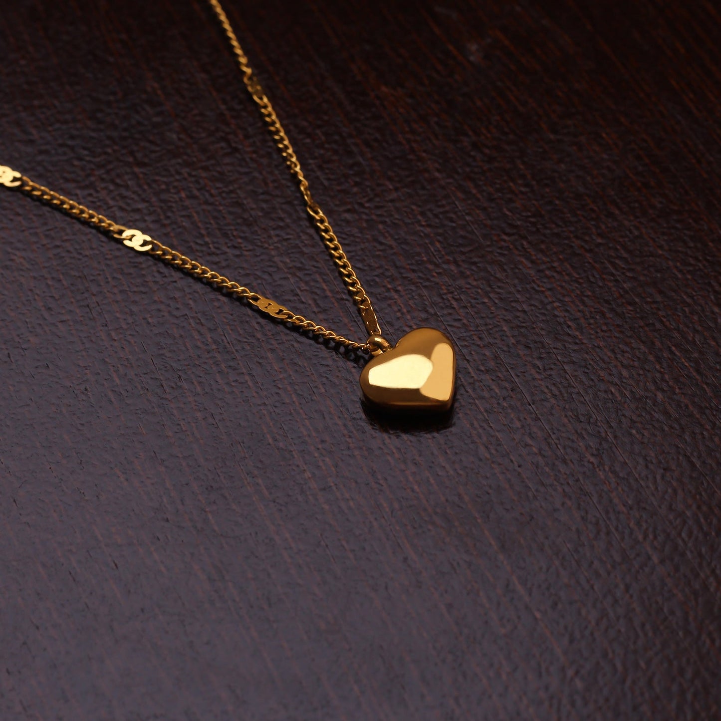 14K Gold Heart Pendant Necklace