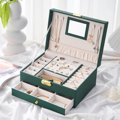 Multi layer vintage jewelry storage box