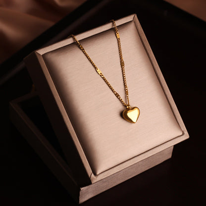 14K Gold Heart Pendant Necklace