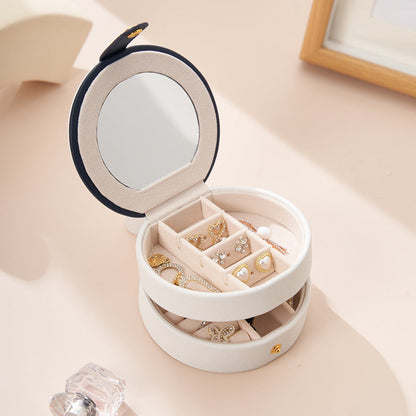 Button Half Round Jewelry Box