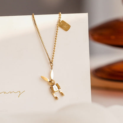 14K Gold Rabbit Pendant Neckchain