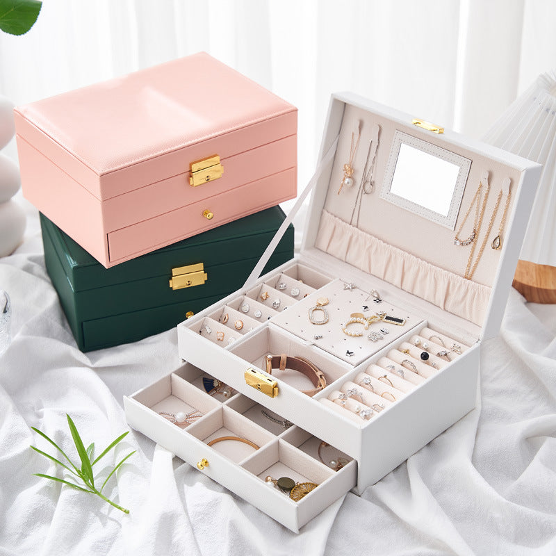 Multi layer vintage jewelry storage box