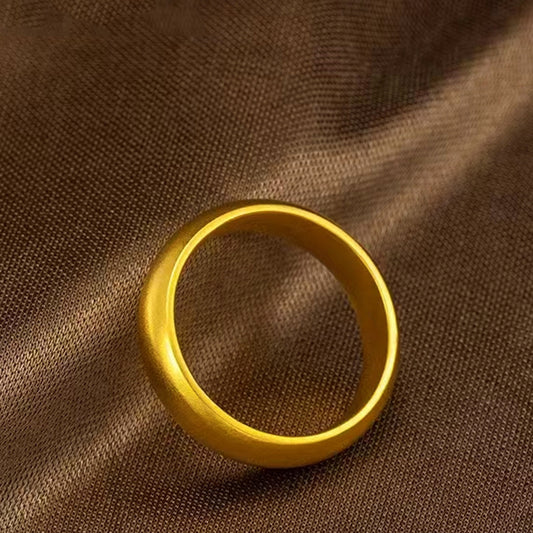 14K gold gold ring on the back of the ancient broad-plate Loach