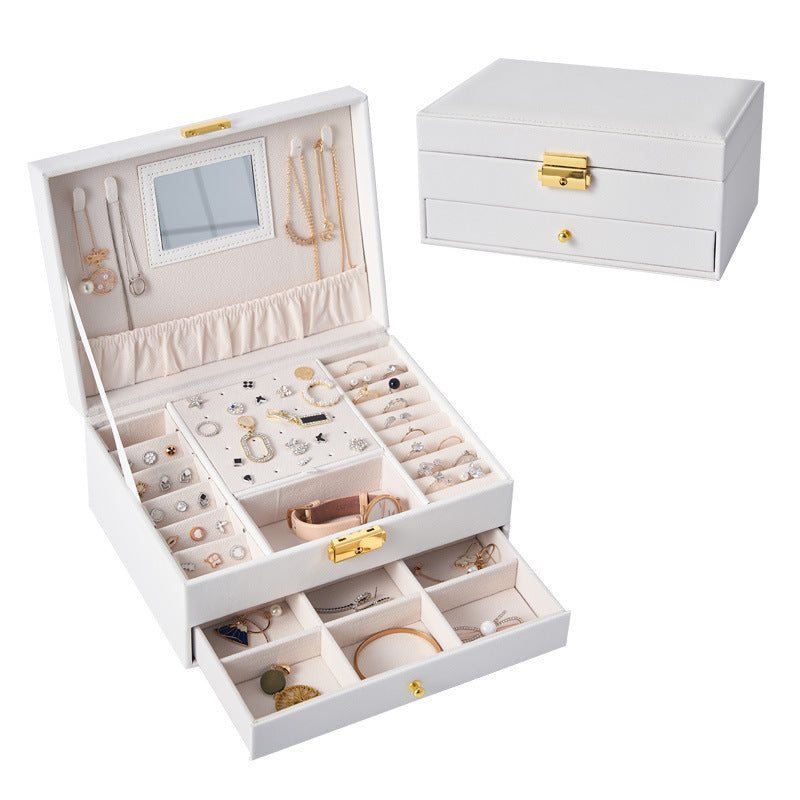 Multi layer vintage jewelry storage box