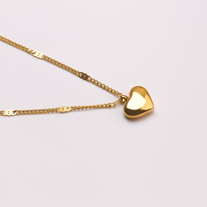 14K Gold Heart Pendant Necklace